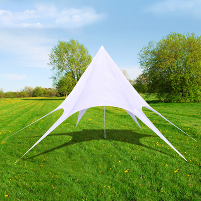 Picture of Outdoor Gazebo Hexagon Star Pavilion 39' - White