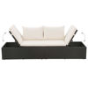 Picture of Outdoor Lounge Bed 76" - Poly Rattan - Black