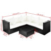 Picture of Outdoor Lounge Set - Poly Rattan - Black