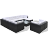 Picture of Outdoor Patio Furniture Set - Black 10 pcs