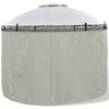 Picture of Outdoor Patio Round Gazebo with Curtains 12' x 9' - Cream White