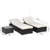 Picture of Outdoor Patio Loungers with Side Table - 3 Pcs