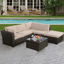 Picture of Outdoor Patio Wicker Furniture Seat Cushioned 4 Pieces