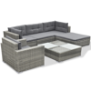 Picture of Outdoor Poly Rattan Garden Sofa Set  - Gray 17 Piece