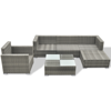 Picture of Outdoor Poly Rattan Garden Sofa Set  - Gray 17 Piece