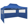 Picture of Outdoor Pop-Up Tent Gazebo Marquee with 4 Side Walls 9.8'x14.8' - Blue