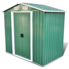 Picture of Outdoor Storage Shed Apex Roof Metal Including Foundation 95.3 f3 - Green This