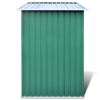Picture of Outdoor Storage Shed Apex Roof Metal Including Foundation 95.3 f3 - Green This