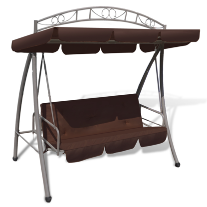 Picture of Outdoor Swing Chair / Bed Canopy Patterned Arch - Coffee