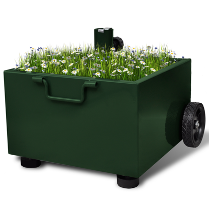 Picture of Outdoor Umbrella Stand Plant Pot - Green