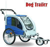 Picture of Pet Dog Stroller Bike Trailer with Suspension - Blue