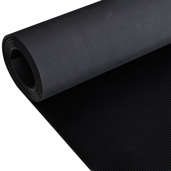 Picture of Rubber Floor Mat Anti-Slip 16' x 3' Fine Ribbed