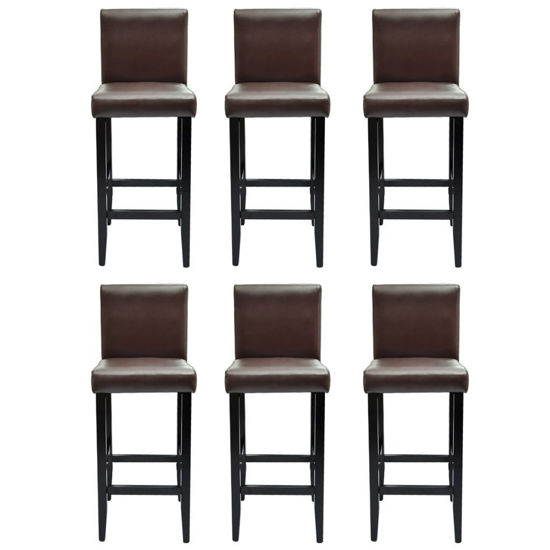 Picture of Dining Bar Stools - Brown 6 pc