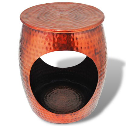 Picture of Side Table / Hocker Barrel Shape - Copper Brown