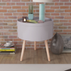 Picture of Side Table with Serving Tray Round 15.6"x17.5" Gray