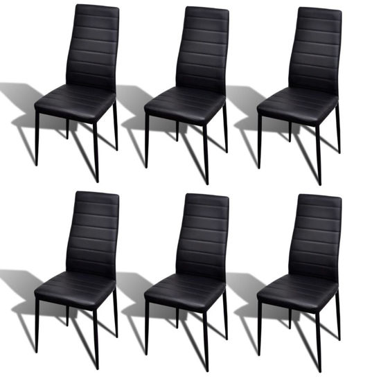 Picture of Dining Chairs - 6 pc Black