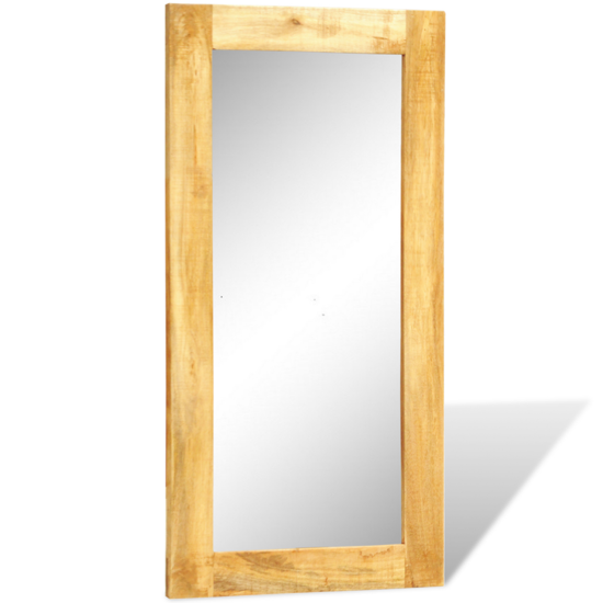 Picture of Solid Wood Framed Rectangle Wall Mirror 47.2"x23.6"