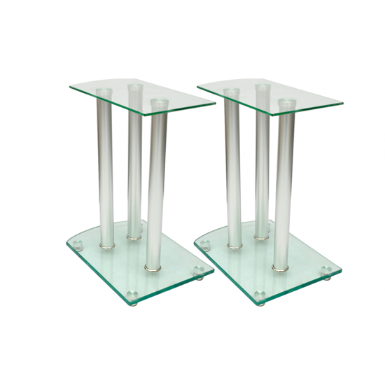 Picture of Speaker Stands 2 pcs - Transparent Glass