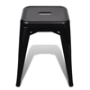 Picture of Stackable Small Metal Stool - Black 2 pcs