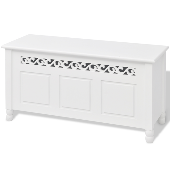 Picture of Storage Bench Baroque Style MDF White