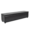 Picture of Storage Bench Leather Foot Stool Ottoman Large - Black