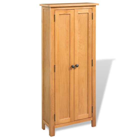 Picture of Storage Cabinet Solid Oak 19.7"x8.7"x48"