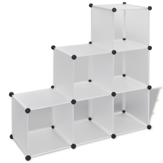 Picture of Storage Cube Organizer with 6 Compartments 43" - White