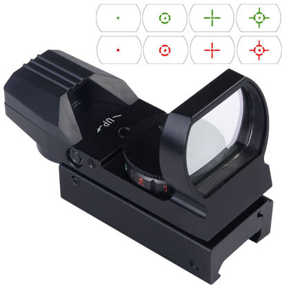 Picture of Tactical Holographic Reflex Red Green Dot Sight 4 Type Reticle for 20mm Rails