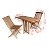 Picture of Teak Three Piece Balcony Set