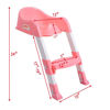 Picture of Toilet Potty Trainer Seat Chair with Ladder Step Up Stool for Toddler Pink