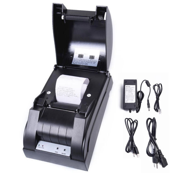 Picture of Thermal Dot Receipt Bill Printer Set Roll Paper 384 line USB Mini 58mm POS