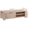 Picture of TV Cabinet 55" - Solid Brushed Acacia Wood