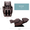Picture of Zero Gravity Shiatsu Full Body Massage Chair Recliner with Heat and Foot Rest - Brown