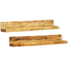 Picture of Wall Mounted Display Shelf - 2 pcs Solid Mango Wood