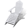 Picture of Wood Chair with Ottoman/Stool White