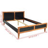 Picture of Wooden Double Bed Frame Solid Acacia 78" - Black