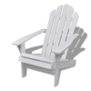 Picture of Wooden Living Room Garden Chair - White