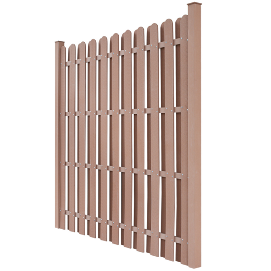 Picture of WPC Fence Panel Square Brown