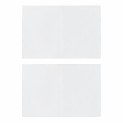 Picture of Outdoor Gazebo Replacement Sidewalls with Zipper - 2pcs White