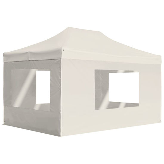 Picture of Outdoor Folding Aluminum Gazebo Tent with Walls - Cream