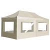 Picture of Outdoor Folding Aluminum Gazebo Tent with Walls - Cream