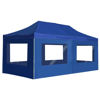 Picture of Outdoor Folding Aluminum Gazebo Tent with Walls - Blue