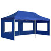 Picture of Outdoor Folding Aluminum Gazebo Tent with Walls - Blue