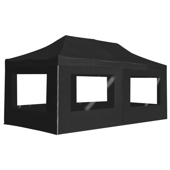 Picture of Outdoor Folding Aluminum Gazebo Tent with Walls - Anthracite