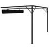 Picture of Outdoor Wall Gazebo Canopy with Retractable Roof - Anthracite