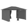 Picture of Outdoor Gazebo Tent Marquee with Curtains - Anthracite