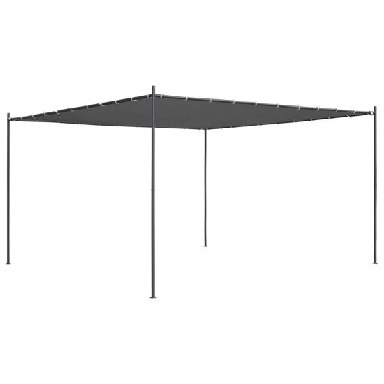 Picture of Outdoor Gazebo Tent with Flat Roof - Anthracite