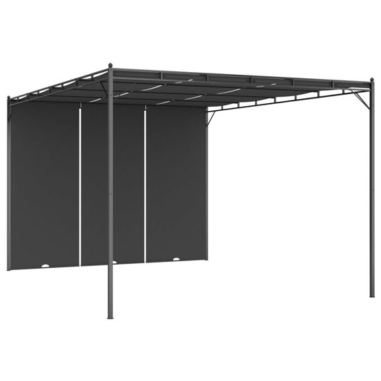 Picture of Outdoor Gazebo Tent with Side Curain - Anthracite