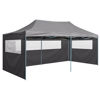 Picture of Outdoor Steel Gazebo Folding Party Tent with 4 Sidewalls - Anthracite