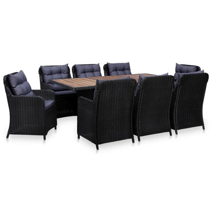 Picture of Outdoor Dining Set - Black 9 Piece